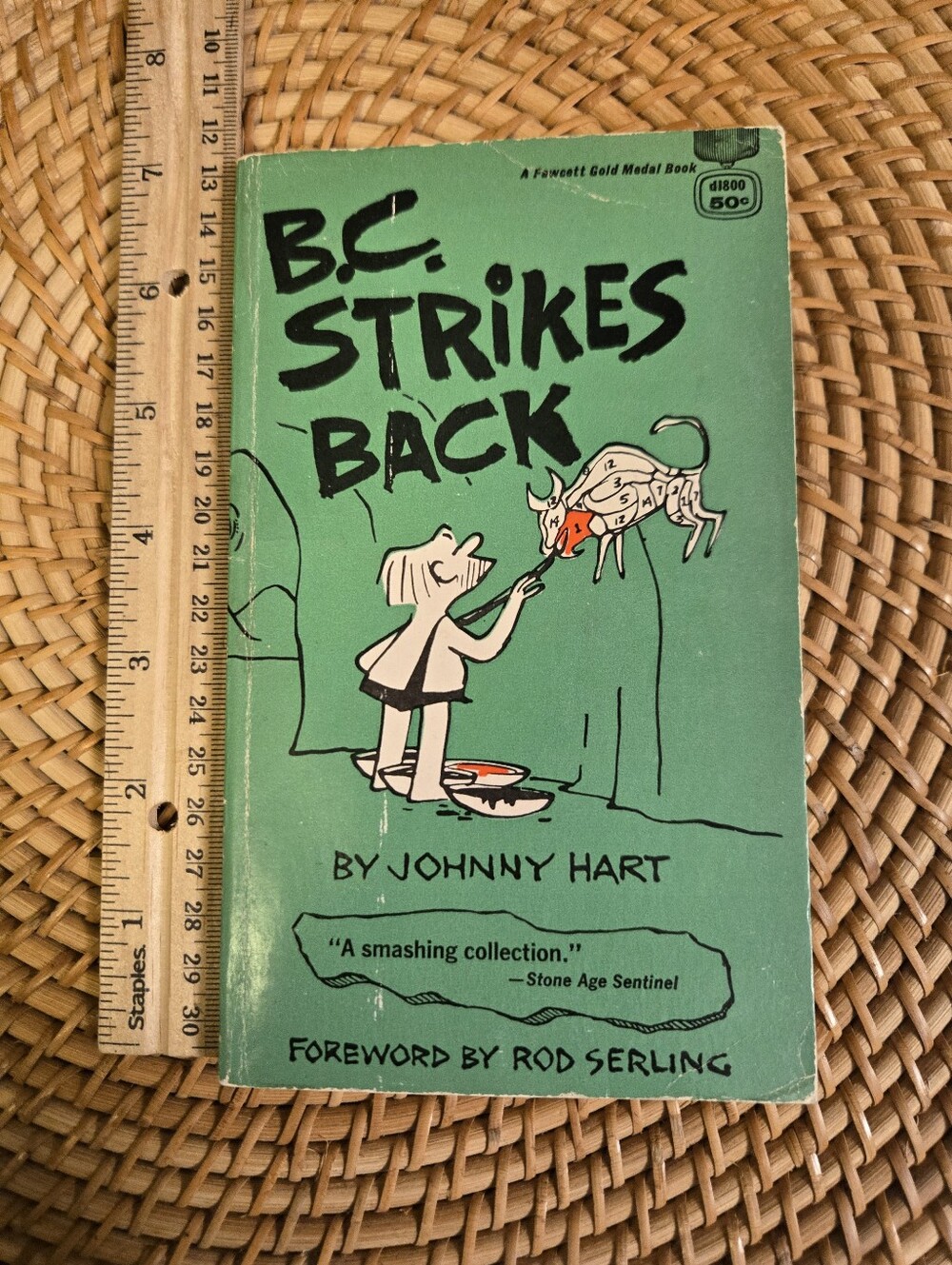 Vintage 1962 B.C. Strikes Back Johnny Hart Comic Book Rod Serling Foreword 🦕